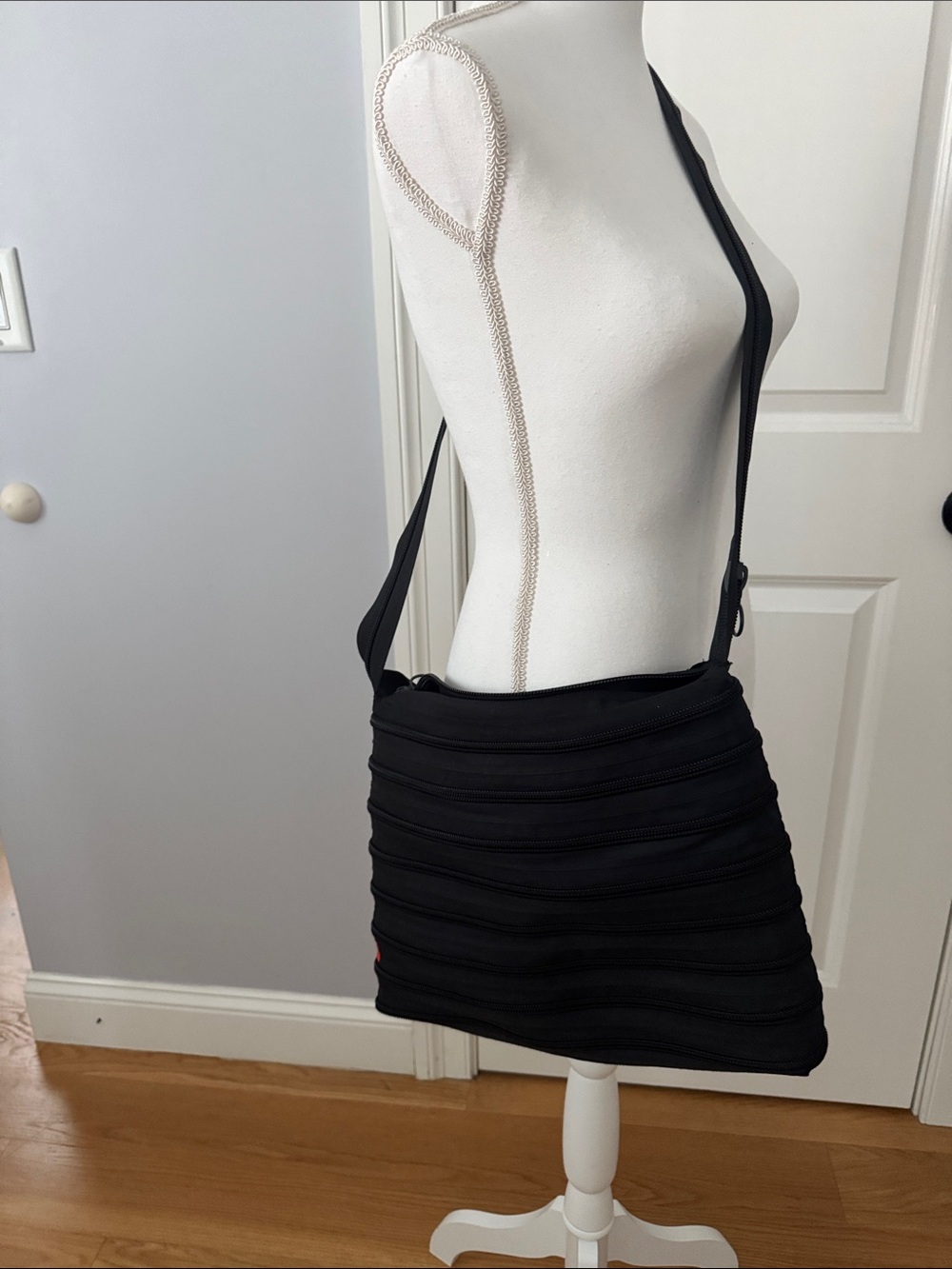 Zipit Black Crossbody Bag